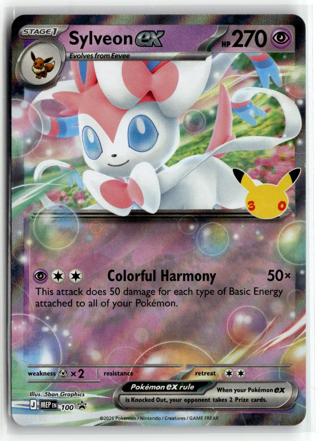 Pokemon tcg ME: Mega Evolution Promo #100 Sylveon ex