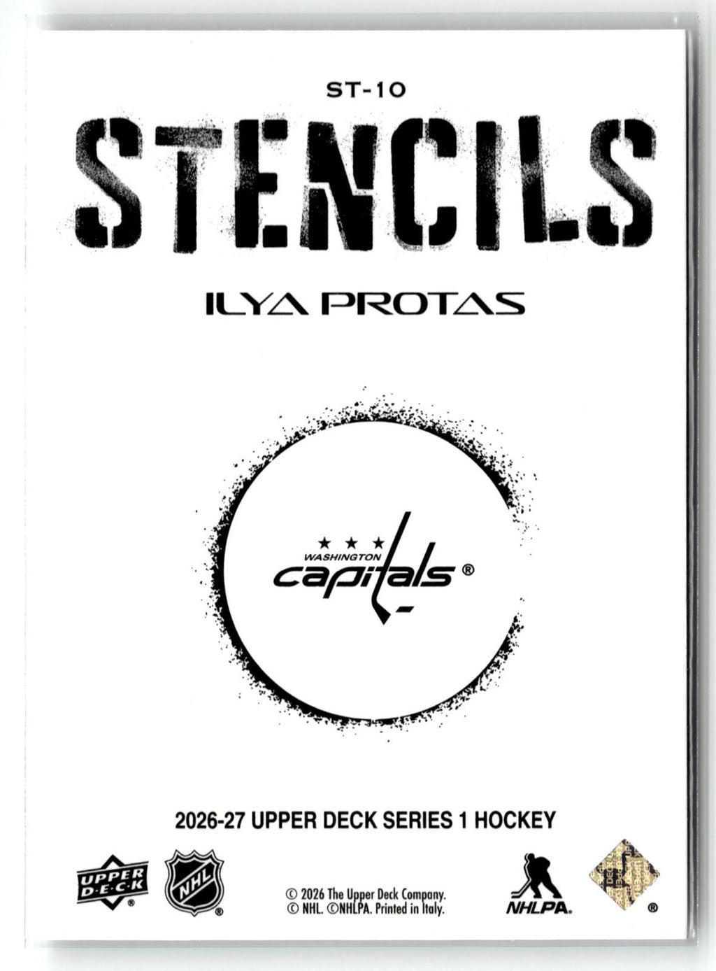 2026-27 Upper Deck #ST-10 Ilya Protas Stencils
