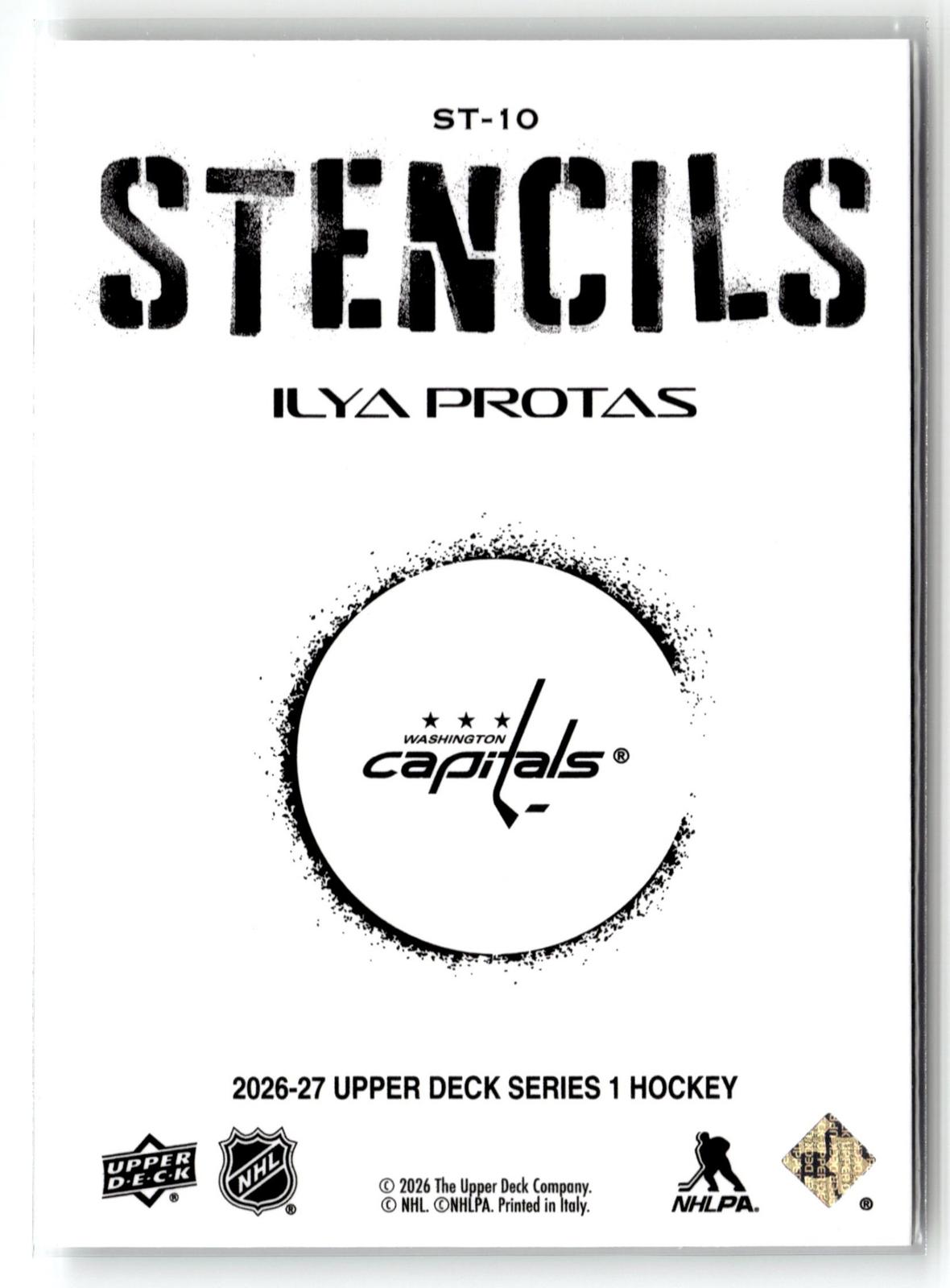 2026-27 Upper Deck #ST-10 Ilya Protas Stencils