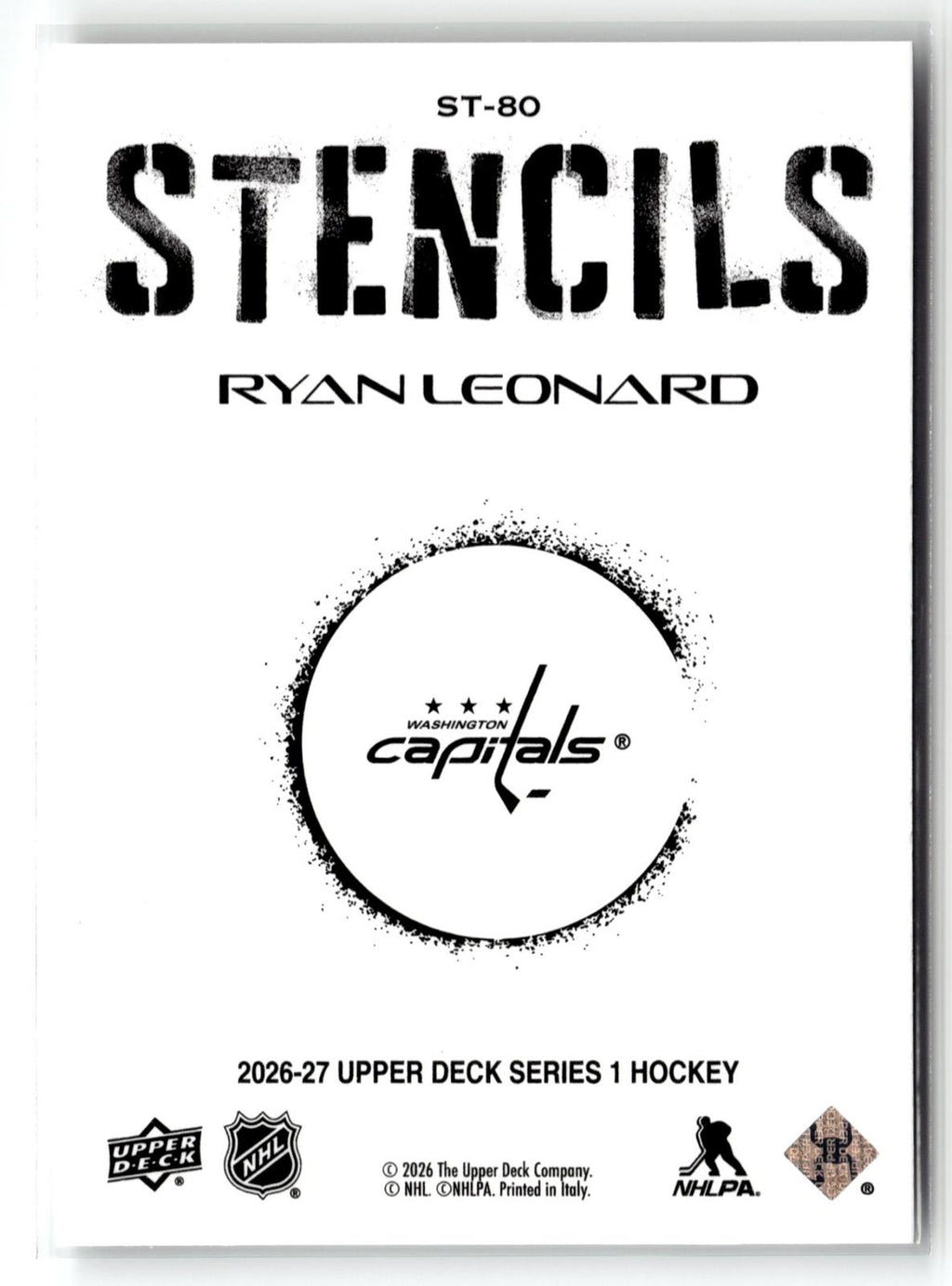 2026-27 Upper Deck #ST-80 Ryan Leonard Stencils