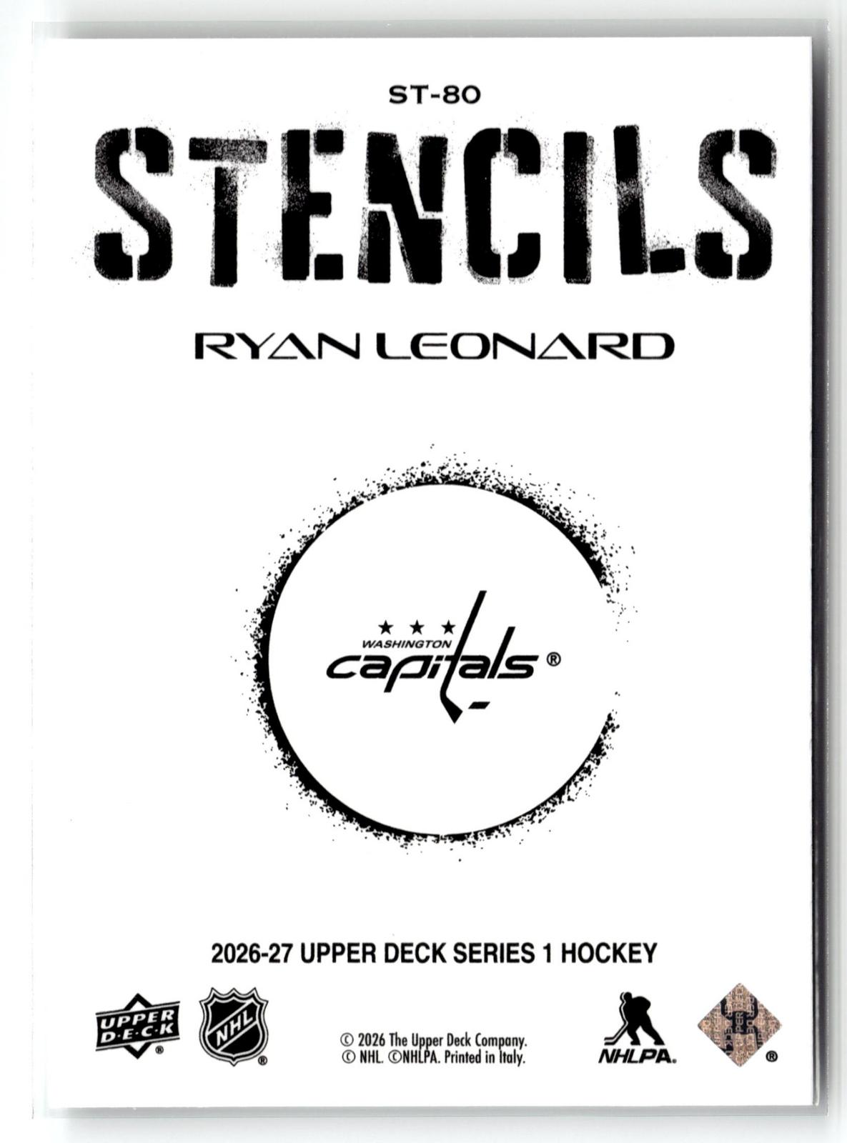 2026-27 Upper Deck #ST-80 Ryan Leonard Stencils