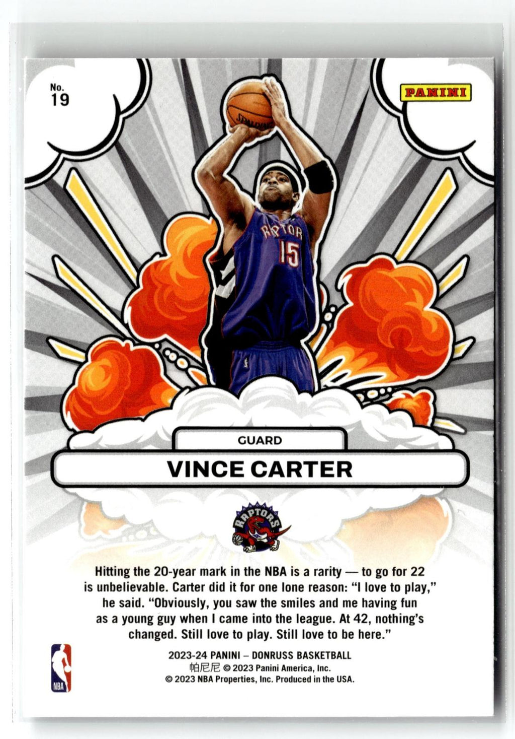 2023-24 Donruss #19 Vince Carter Bomb Squad