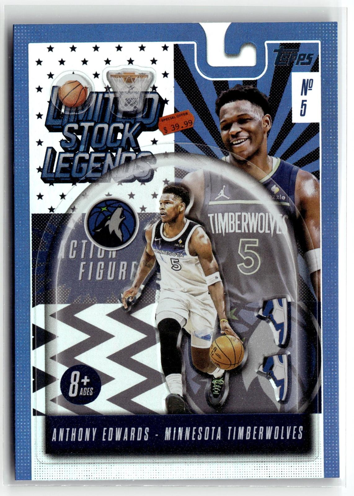 2025-26 Topps #LST-40 Anthony Edwards Limited Stock Legends