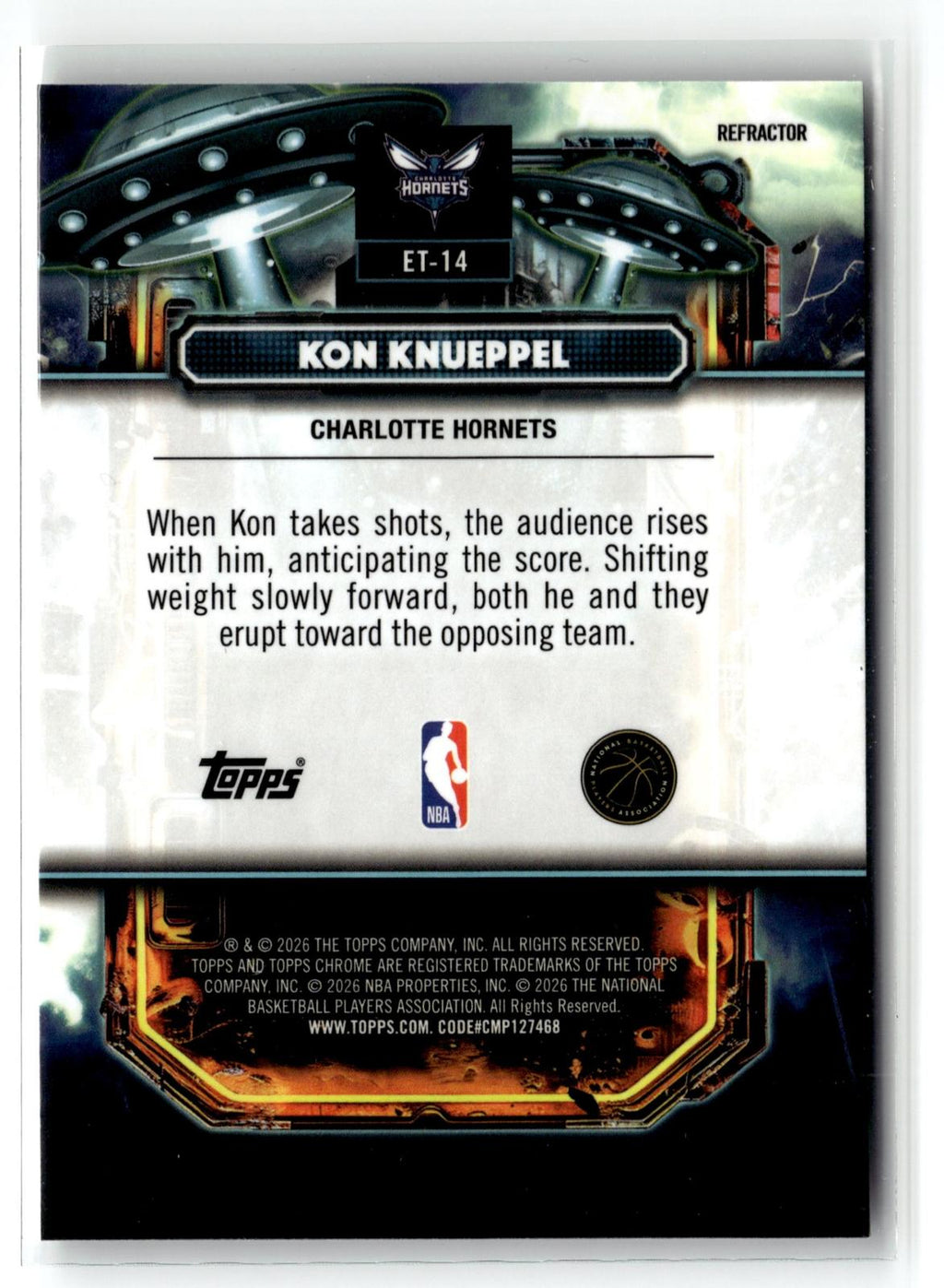 #ET-14 Kon Knueppel 2025-26 Topps Chrome Cosmic