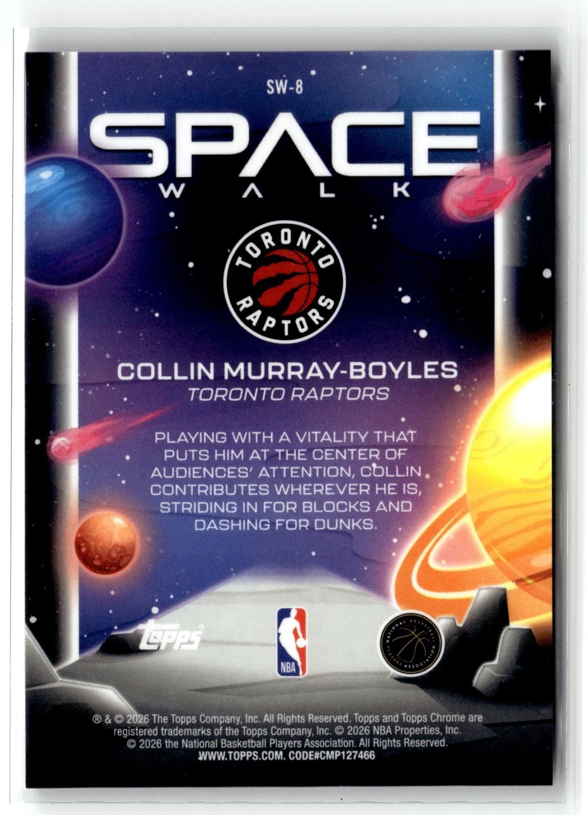 #SW-8 Collin Murray-Boyles 2025-26 Topps Chrome Cosmic