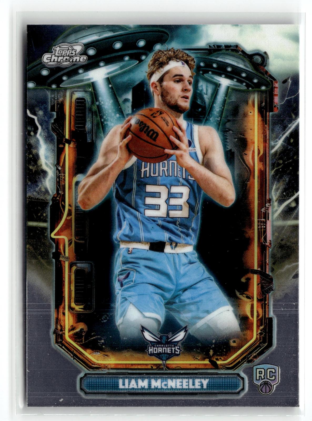 2025-26 Topps Chrome Cosmic #ET-22 Liam McNeeley Extraterrestrial Talent