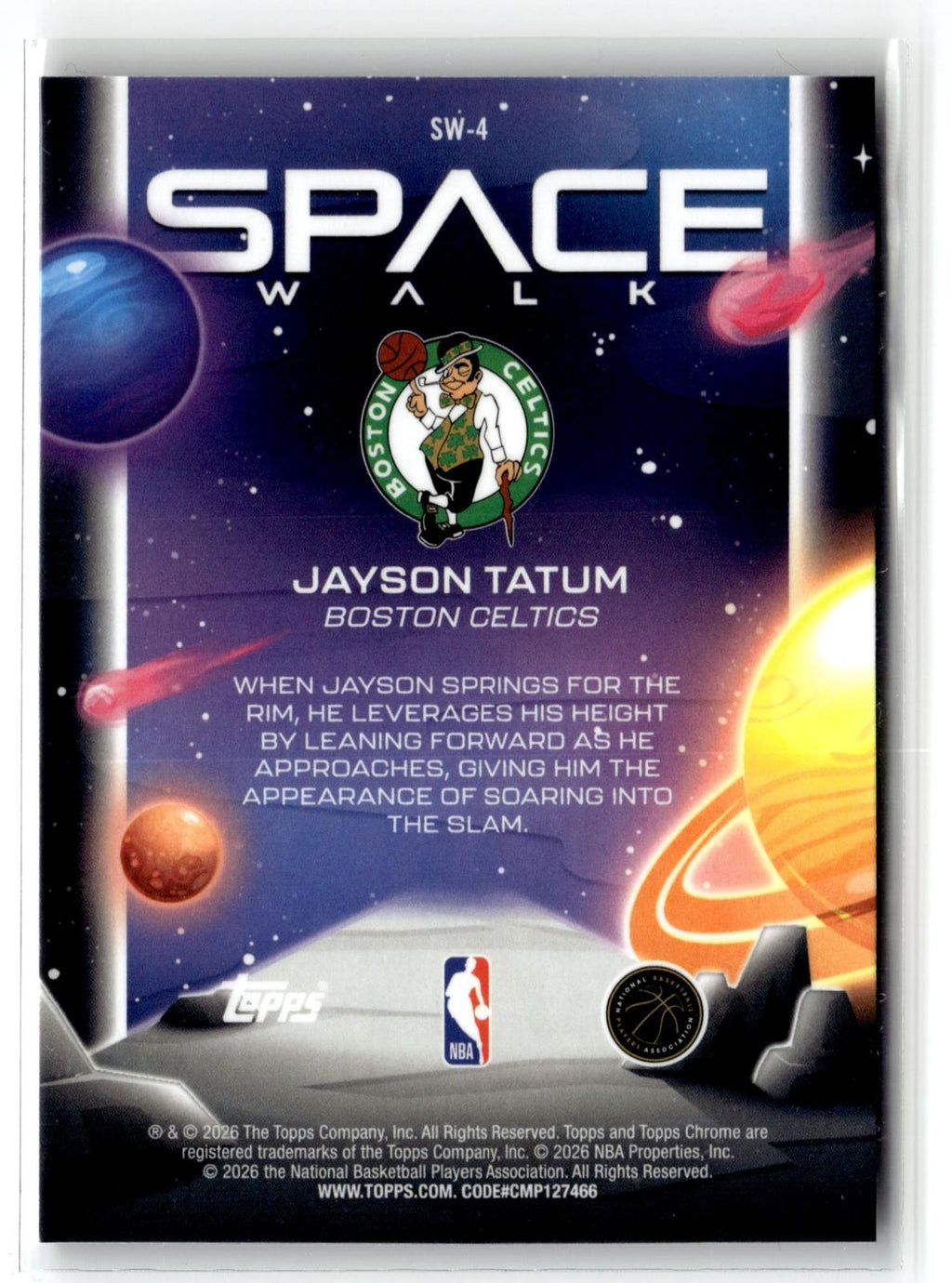 2025-26 Topps Chrome Cosmic #SW-4 Jayson Tatum Space Walk