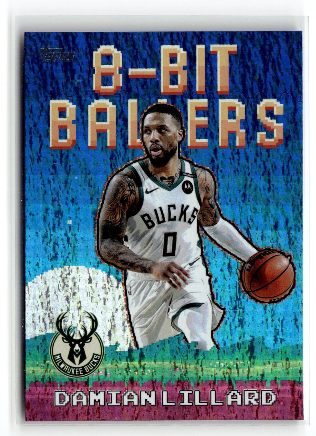 2025-26 Topps #8B-8 Damian Lillard 8-Bit Ballers Holo Foil