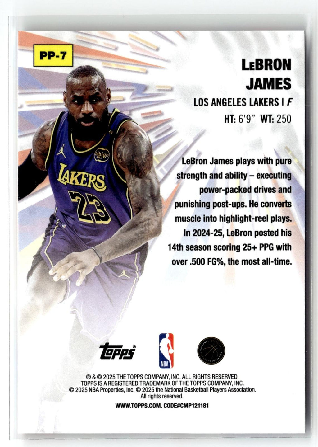 2025-26 Topps #PP-7 LeBron James Power Players