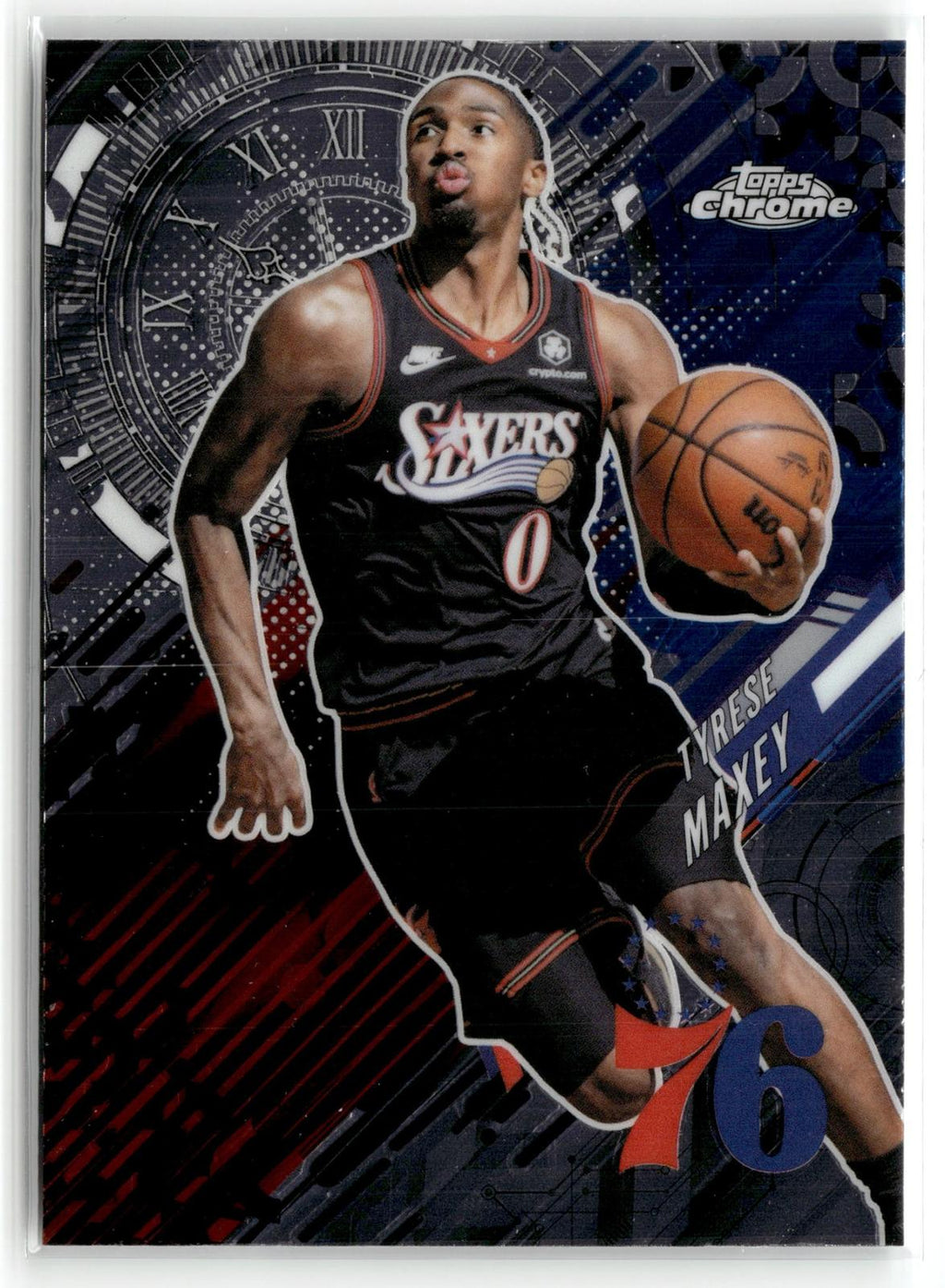 2025-26 Topps Chrome Update #GT-5 Tyrese Maxey Go Time