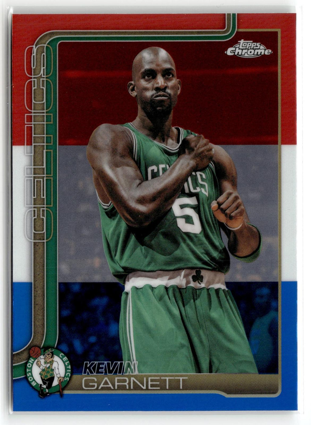 2025-26 Topps Chrome Update #147 Kevin Garnett Red White and Blue Refractor