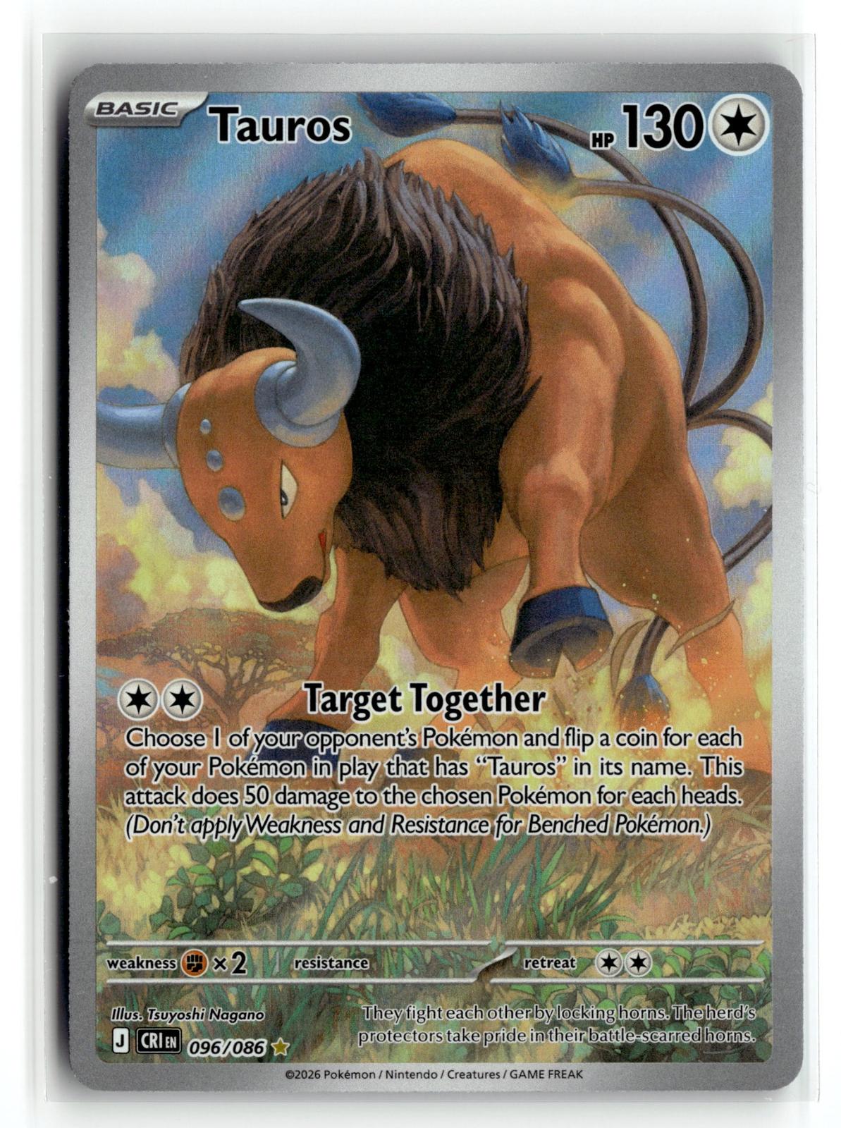 Pokemon tcg ME04: Chaos Rising #096/086 Tauros