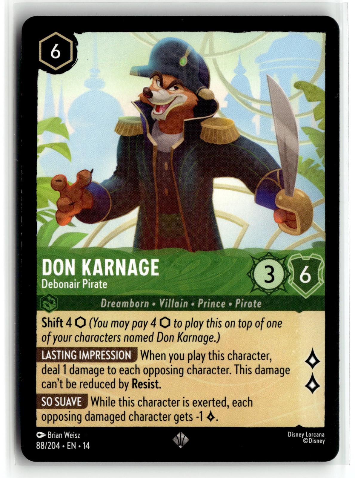Disney_lorcana tcg Hyperia City #88/204 Don Karnage