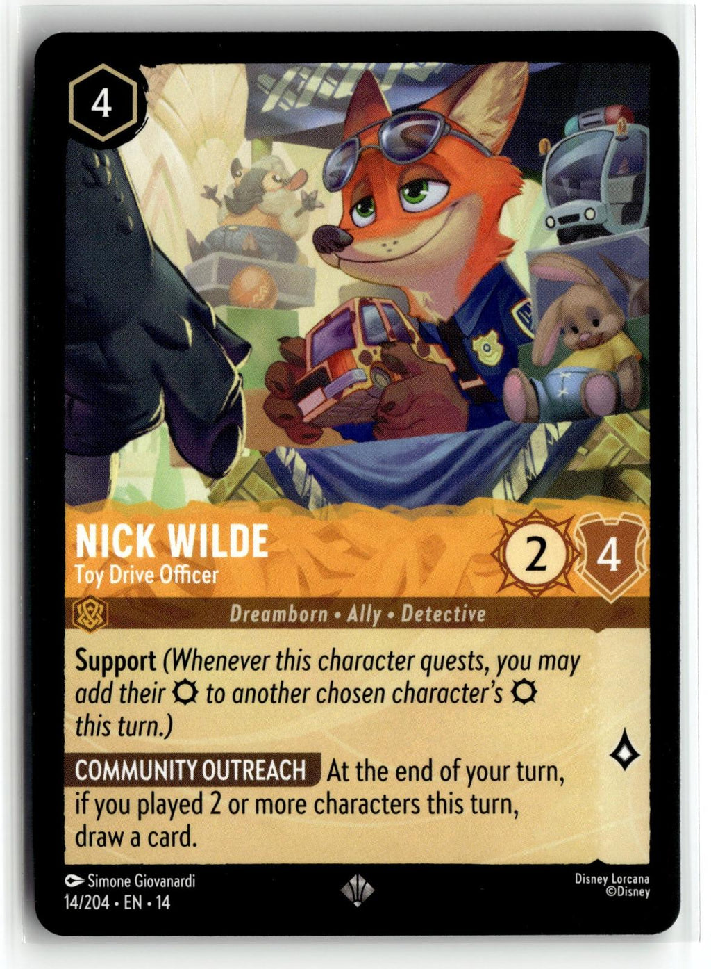 Disney_lorcana tcg Hyperia City #14/204 Nick Wilde