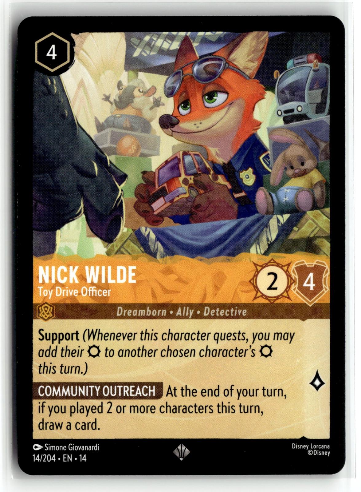 Disney_lorcana tcg Hyperia City #14/204 Nick Wilde