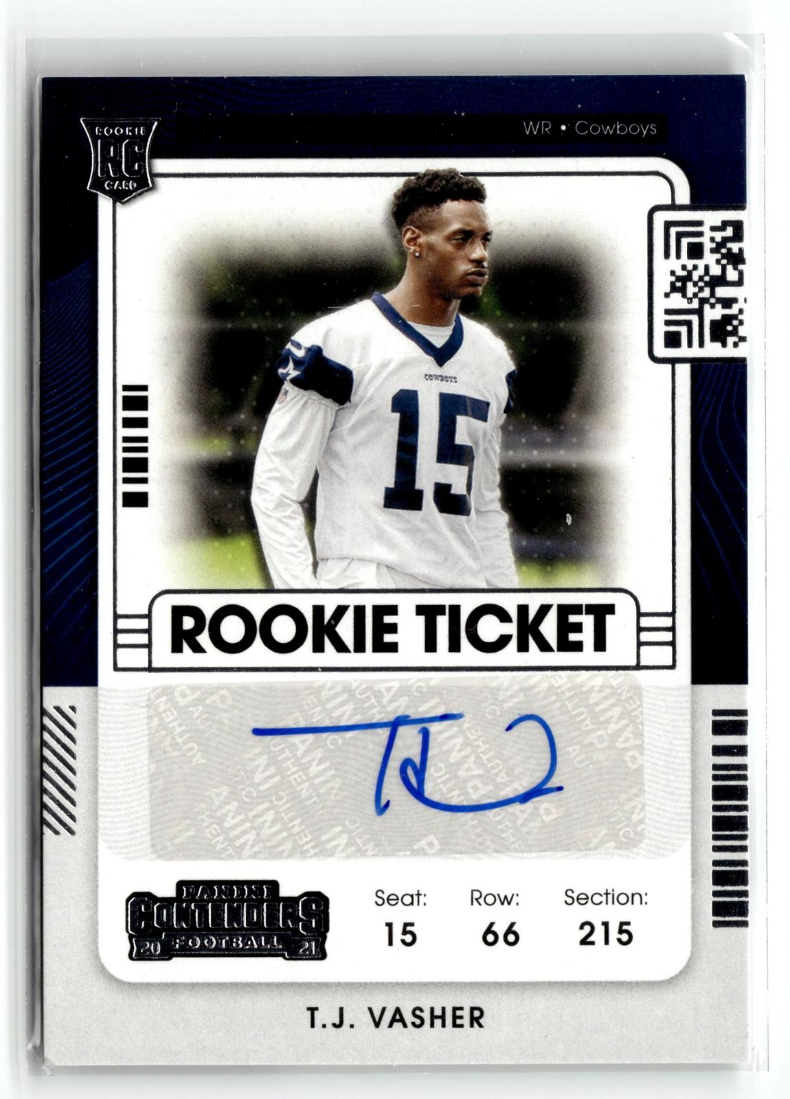 #289 T.J. Vasher 2021 Panini Contenders