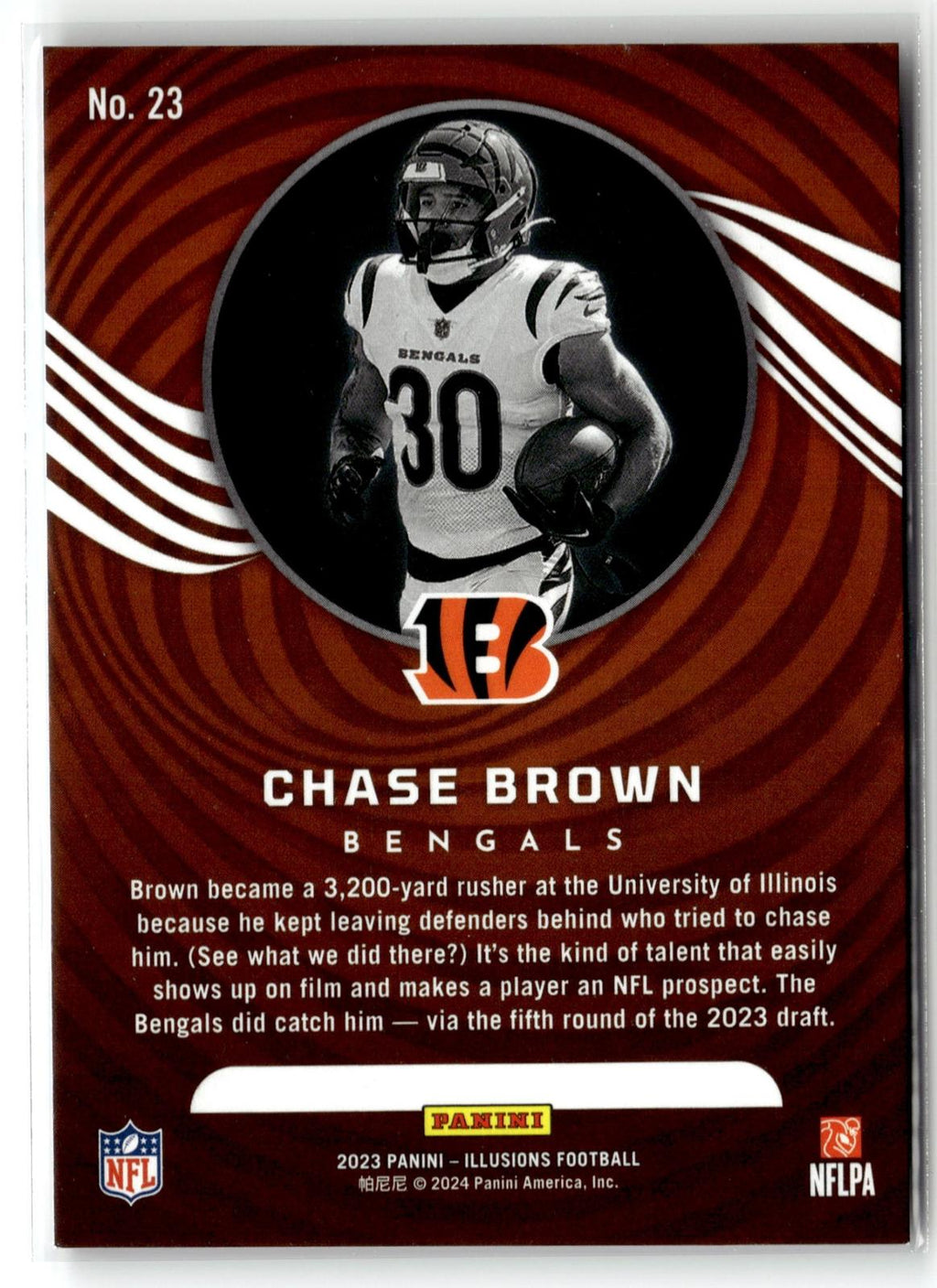 #23 Chase Brown 2023 Panini Illusions