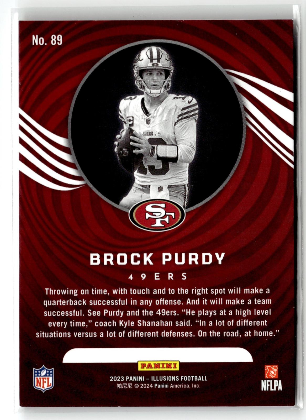 #89 Brock Purdy 2023 Panini Illusions