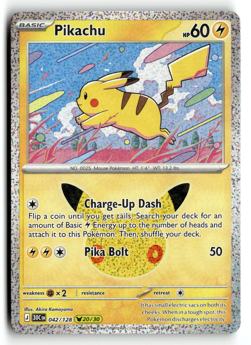 Pokemon tcg ME: 30th Celebration #042/128 Pikachu