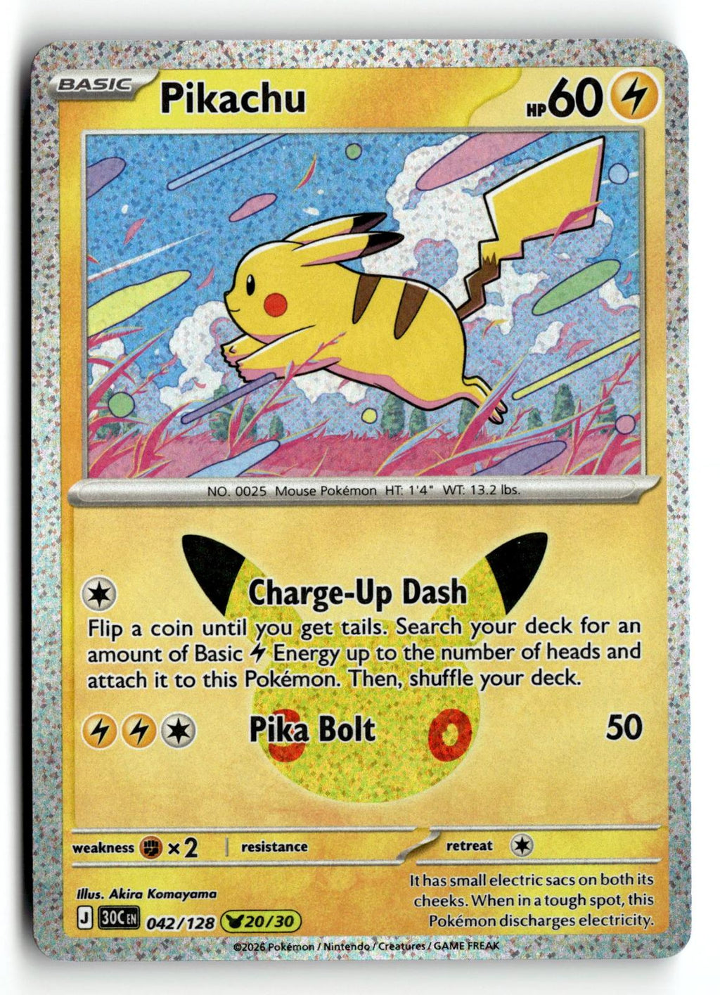 Pokemon tcg ME: 30th Celebration #042/128 Pikachu