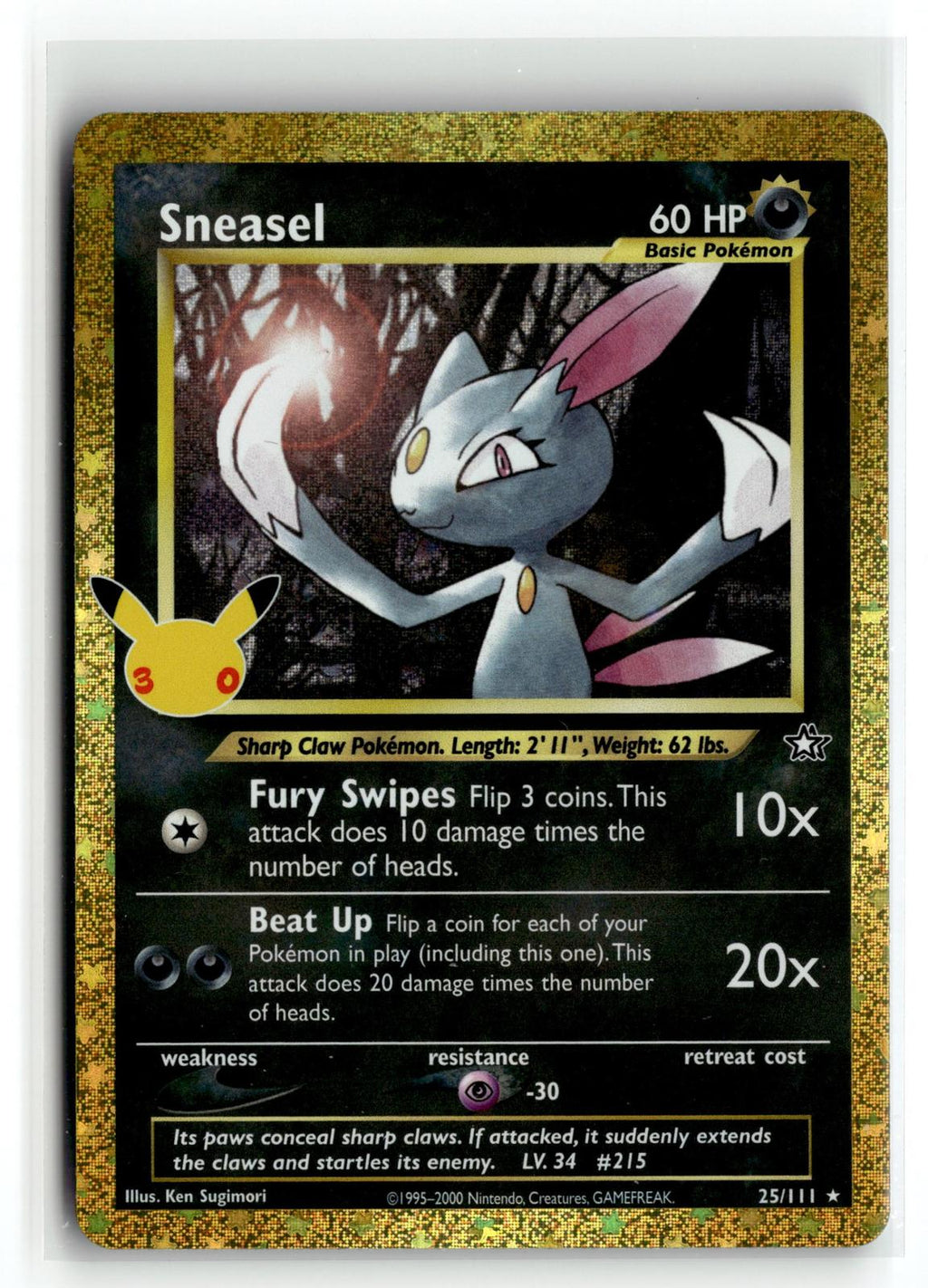 Pokemon tcg ME: 30th Celebration Classic Collection #25/111 Sneasel