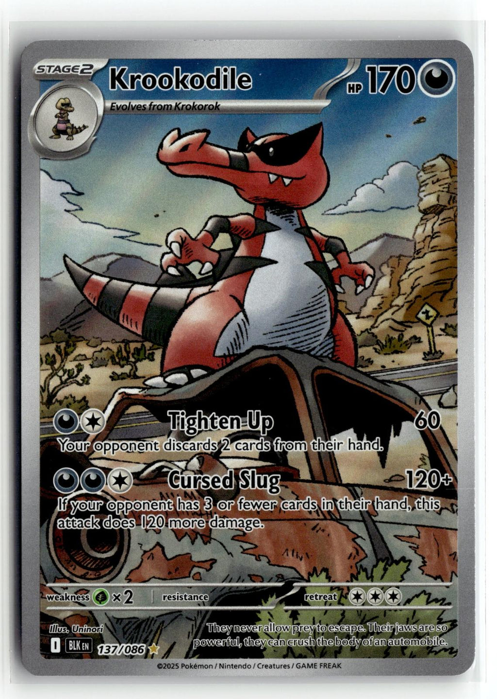 Pokemon tcg SV: Black Bolt #137/086 Krookodile