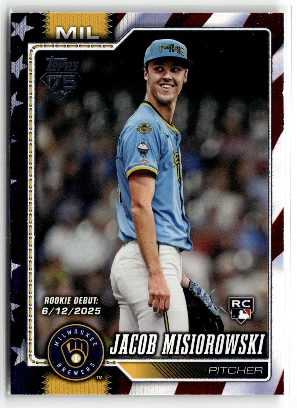 2026 Topps Update #US136 Jacob Misiorowski Independence Day #/76