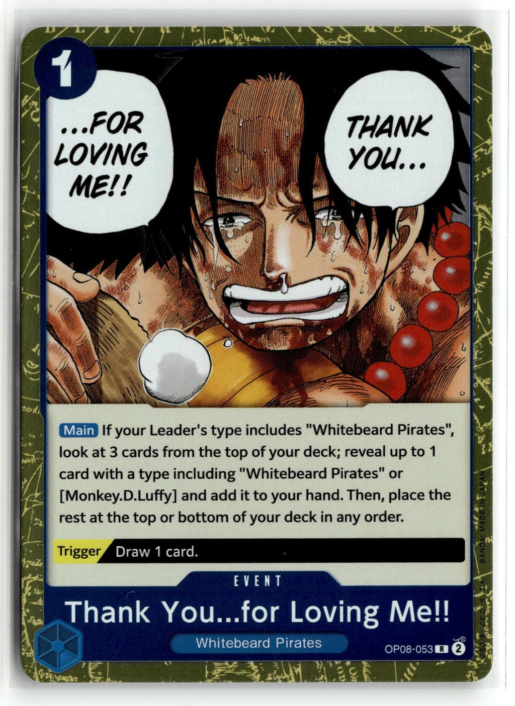 One_piece tcg Two Legends #OP08-053 Thank You...for Loving Me!!