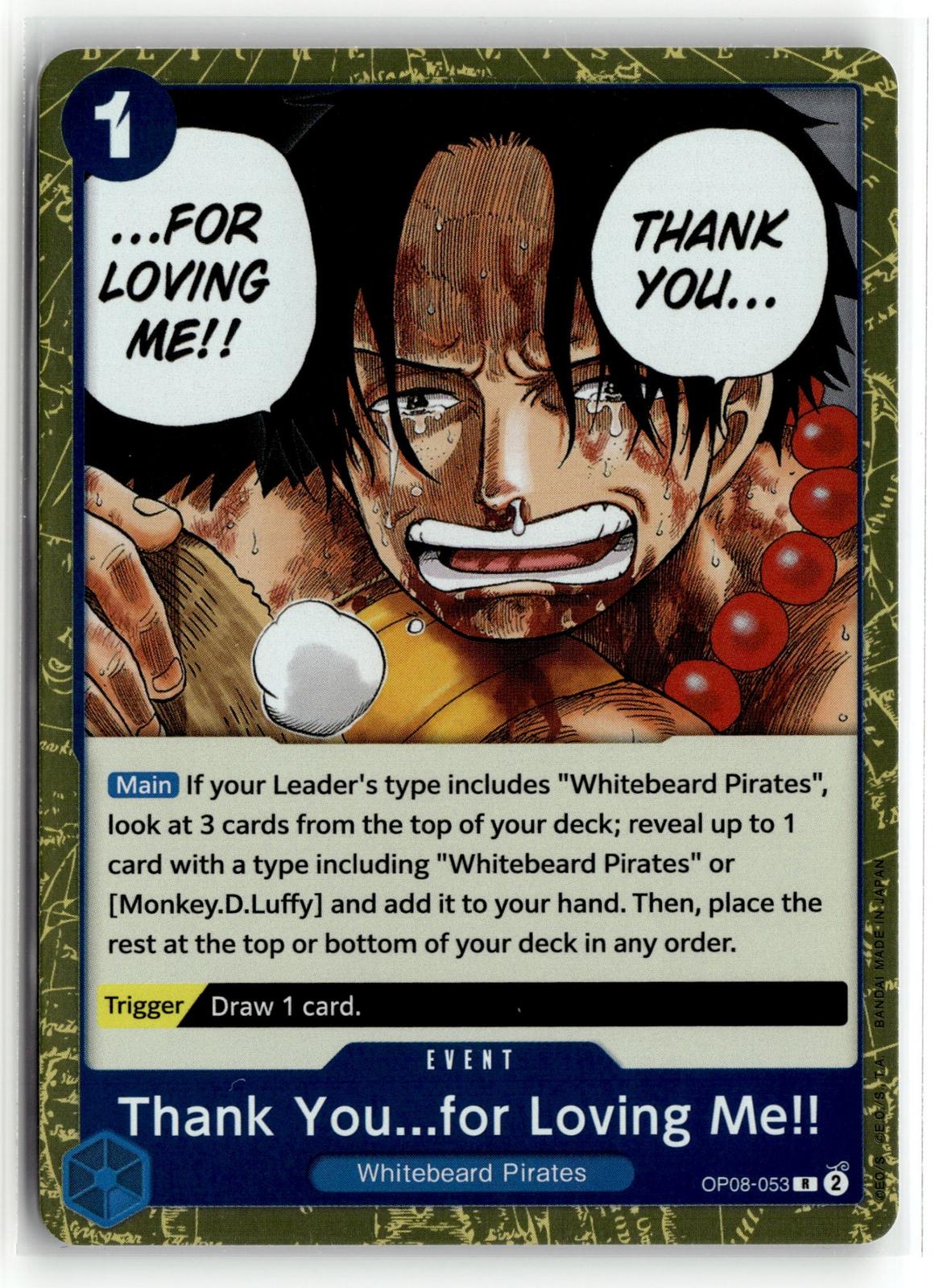 One_piece tcg Two Legends #OP08-053 Thank You...for Loving Me!!