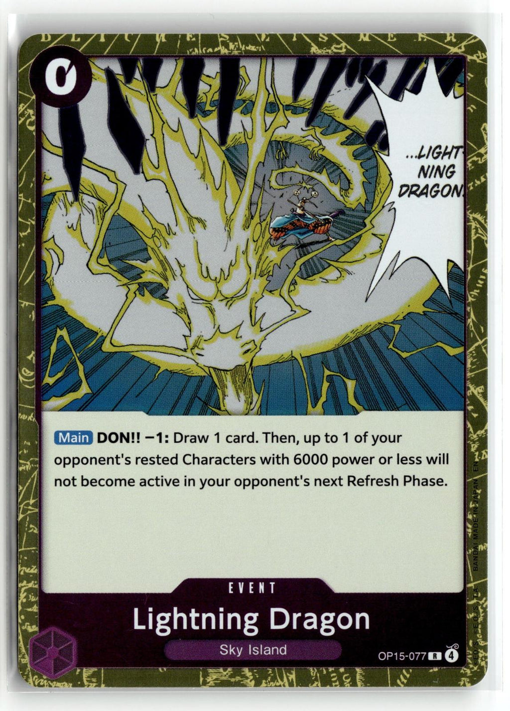 One_piece tcg Adventure on Kami's Island #OP15-077 Lightning Dragon