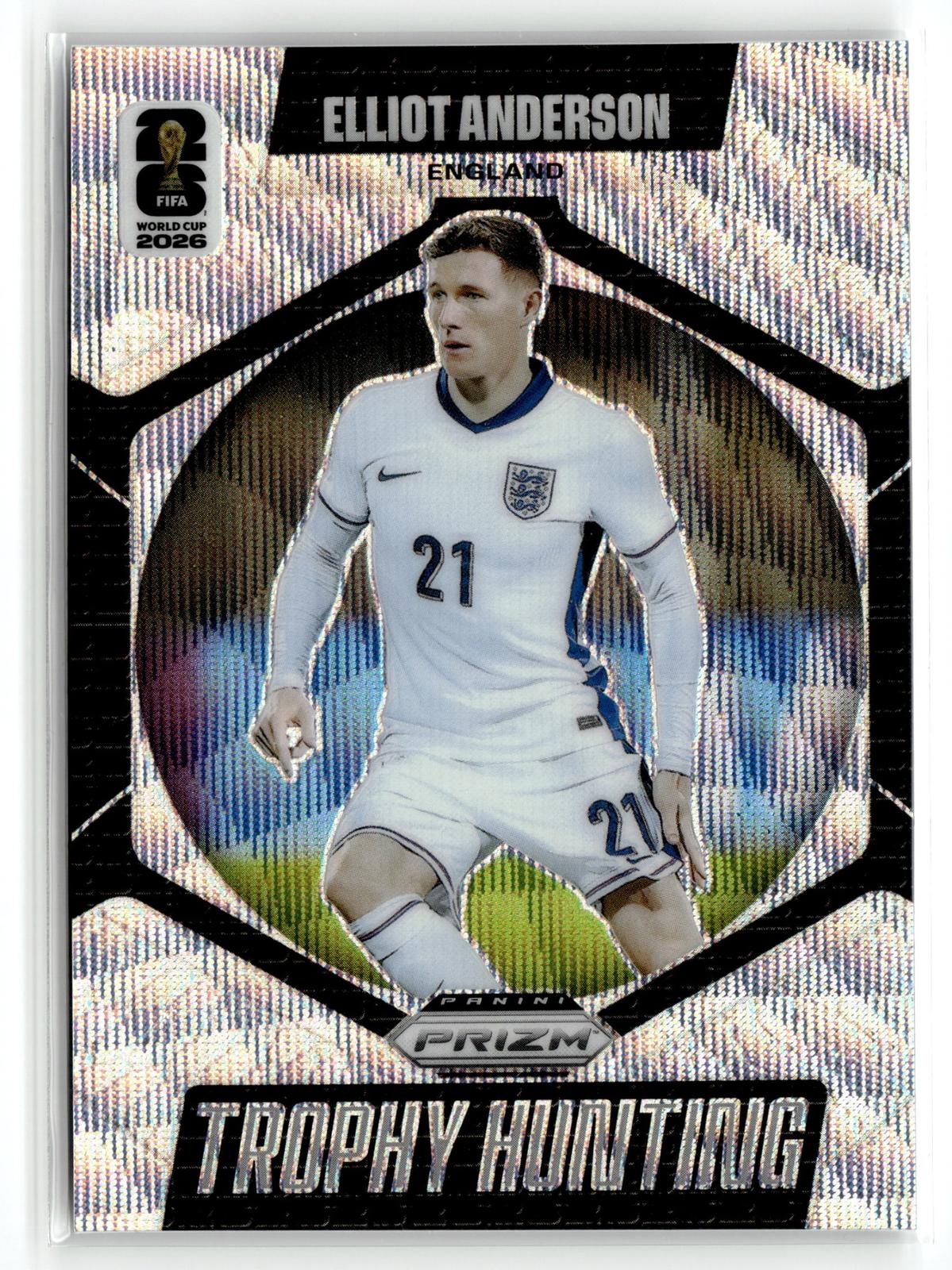 2026 Panini Prizm FIFA World Cup #24 Elliot Anderson Trophy Hunting Wave Prizm