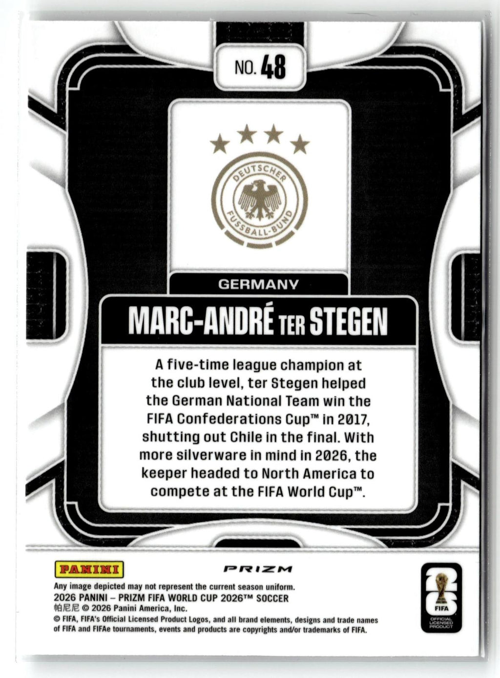 2026 Panini Prizm FIFA World Cup #48 Marc-Andre ter Stegen Wave Prizm