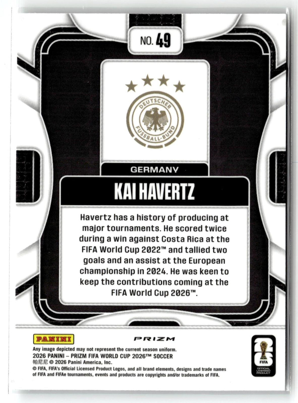 2026 Panini Prizm FIFA World Cup #49 Kai Havertz Disco Prizm
