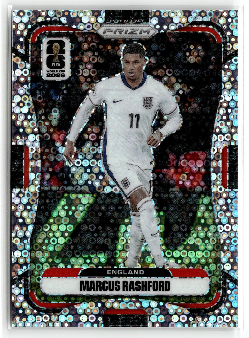 2026 Panini Prizm FIFA World Cup #101 Marcus Rashford Disco Prizm