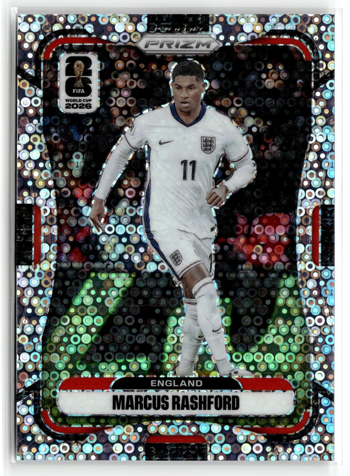 2026 Panini Prizm FIFA World Cup #101 Marcus Rashford Disco Prizm