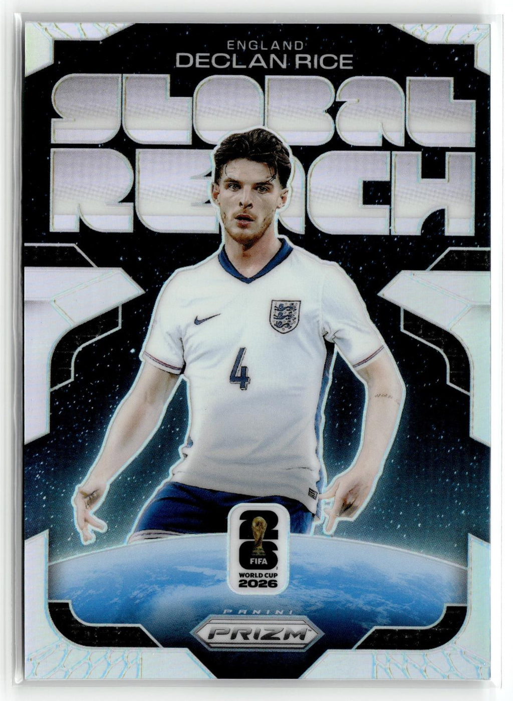 2026 Panini Prizm FIFA World Cup #3 Declan Rice Global Reach Silver Prizm