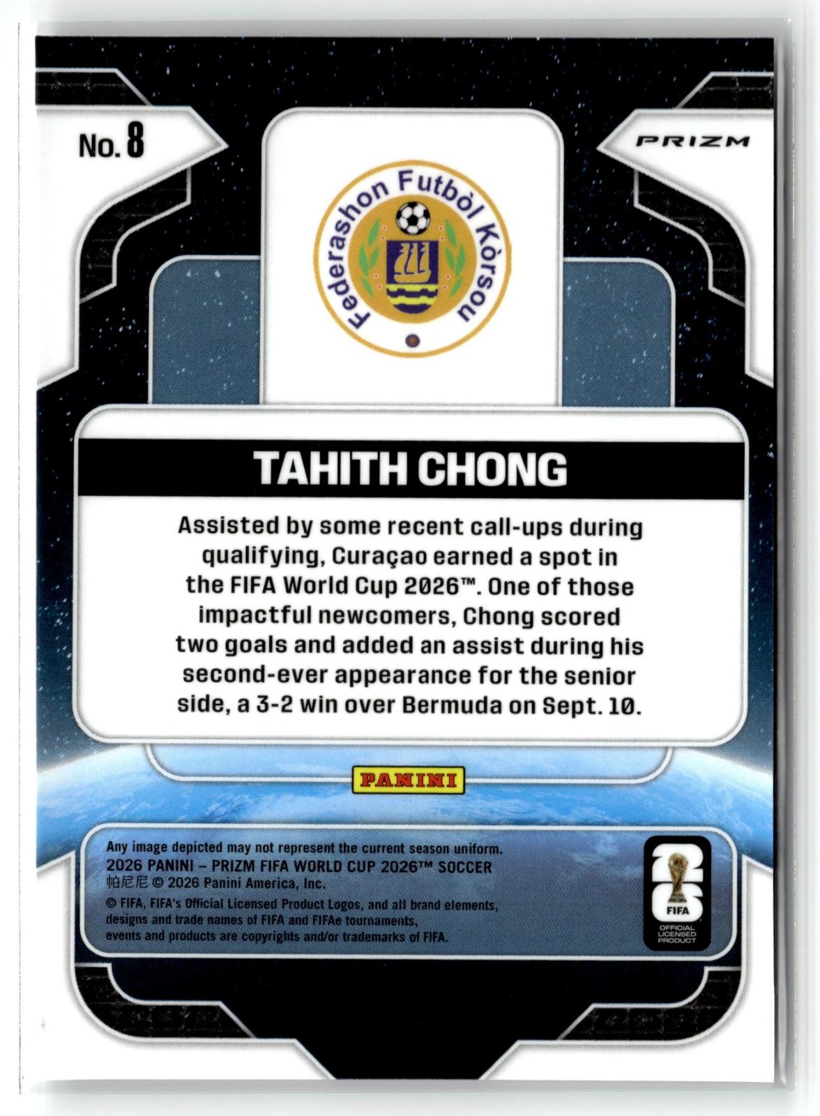 2026 Panini Prizm FIFA World Cup #8 Tahith Chong Global Reach Silver Prizm
