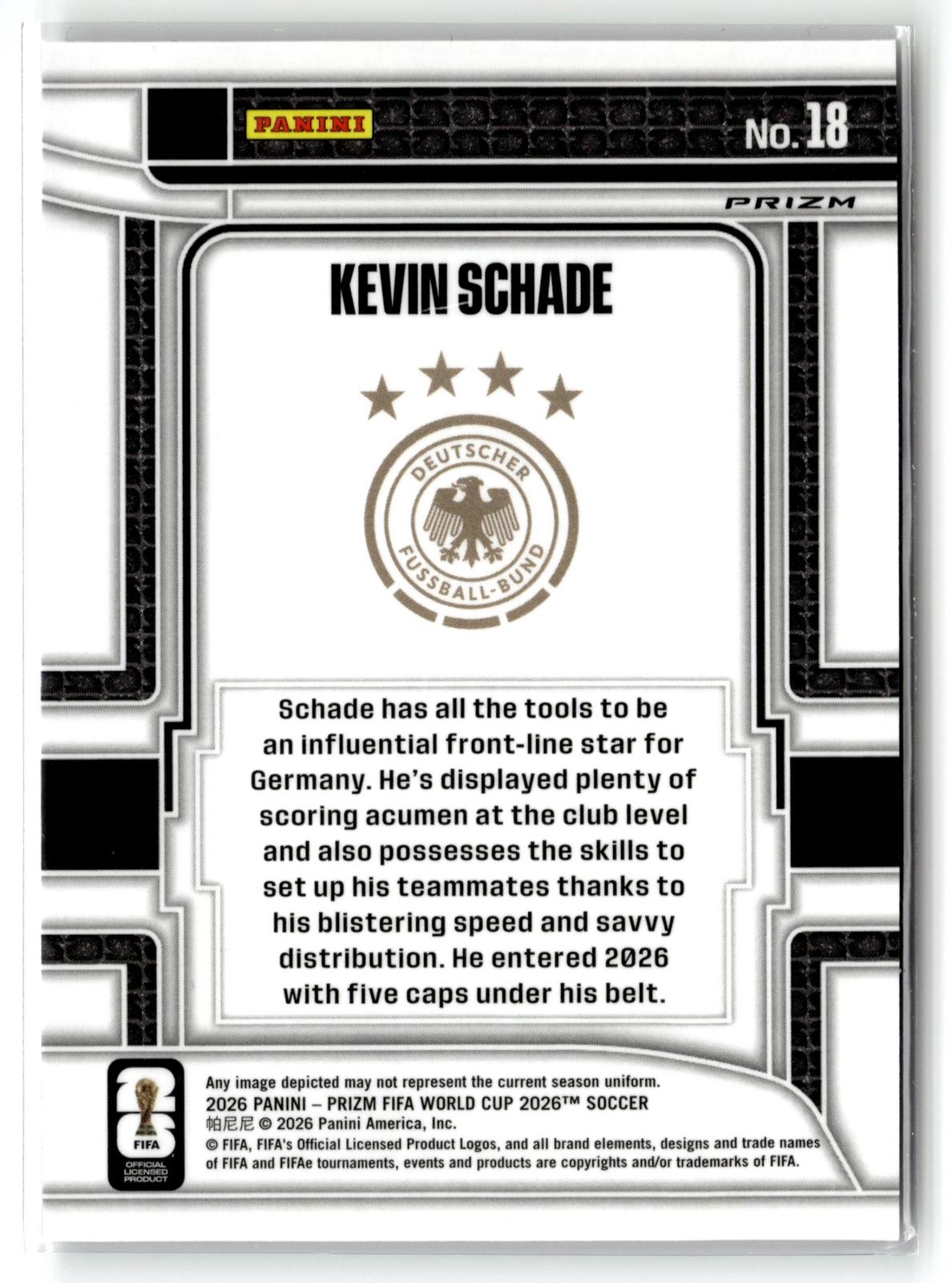 2026 Panini Prizm FIFA World Cup #18 Kevin Schade Scorers Club Wave Prizm