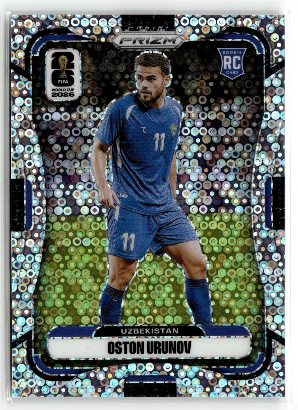 2026 Panini Prizm FIFA World Cup #447 Oston Urunov Disco Prizm