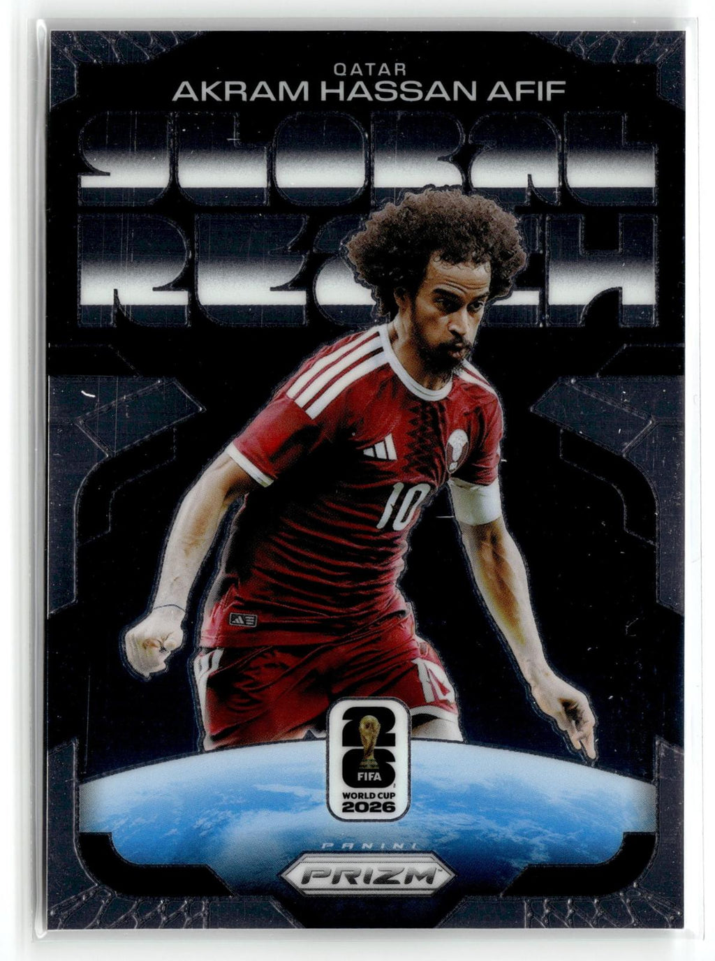 2026 Panini Prizm FIFA World Cup #17 Akram Hassan Afif Global Reach Silver Prizm
