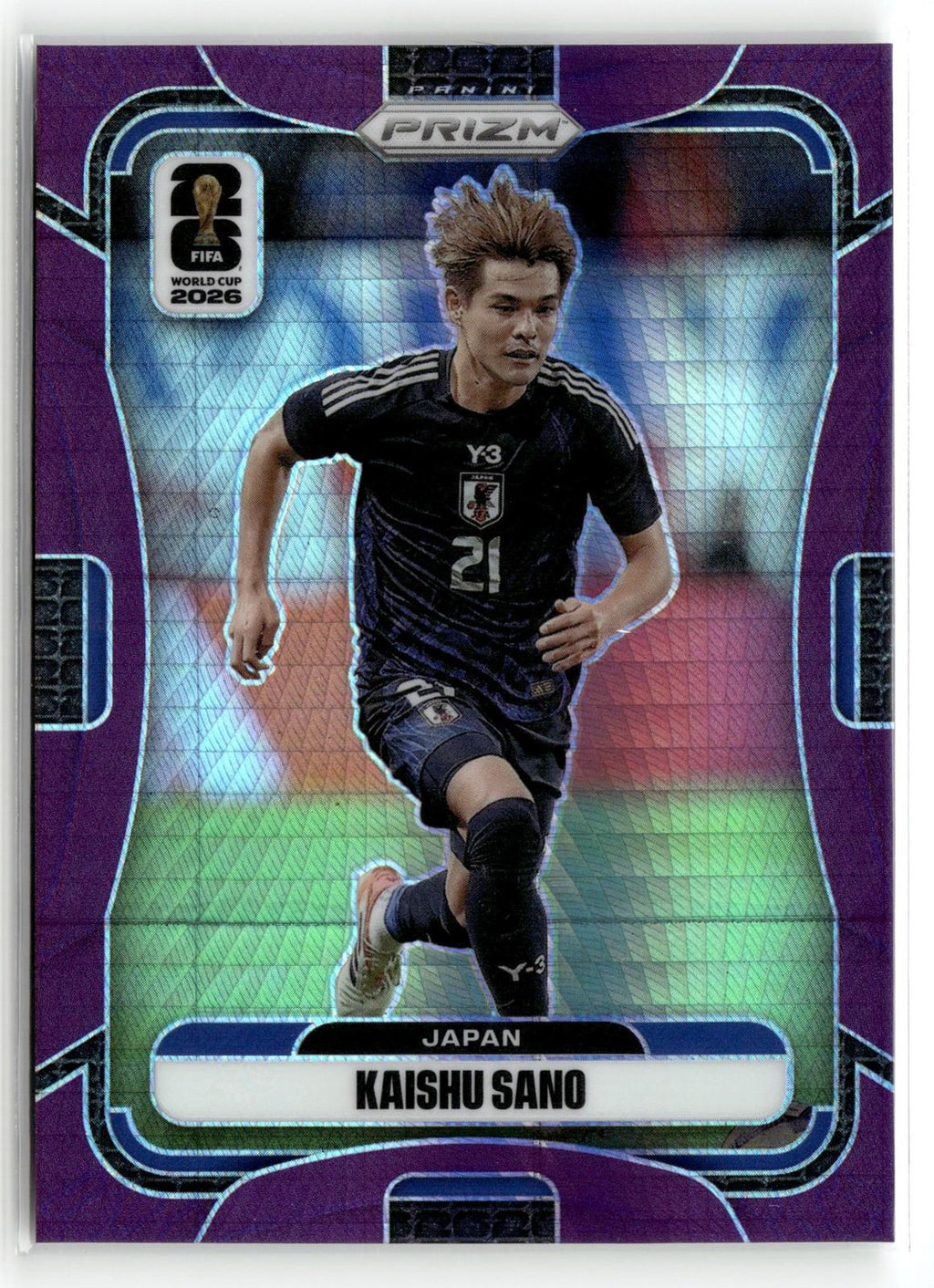 2026 Panini Prizm FIFA World Cup #261 Kaishu Sano Purple Hyper Prizm #/299
