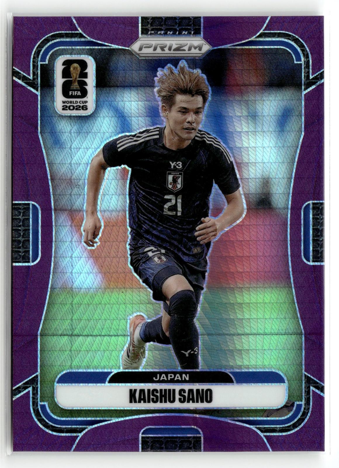 2026 Panini Prizm FIFA World Cup #261 Kaishu Sano Purple Hyper Prizm #/299