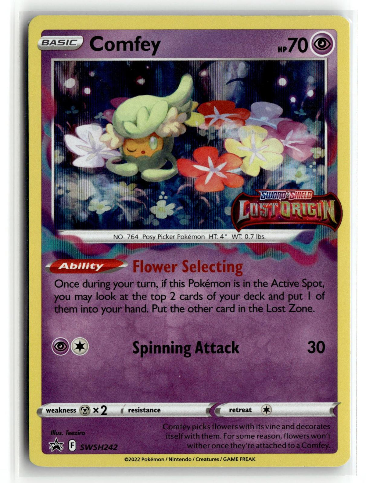Pokemon tcg SWSH: Sword & Shield Promo Cards #SWSH242 Comfey