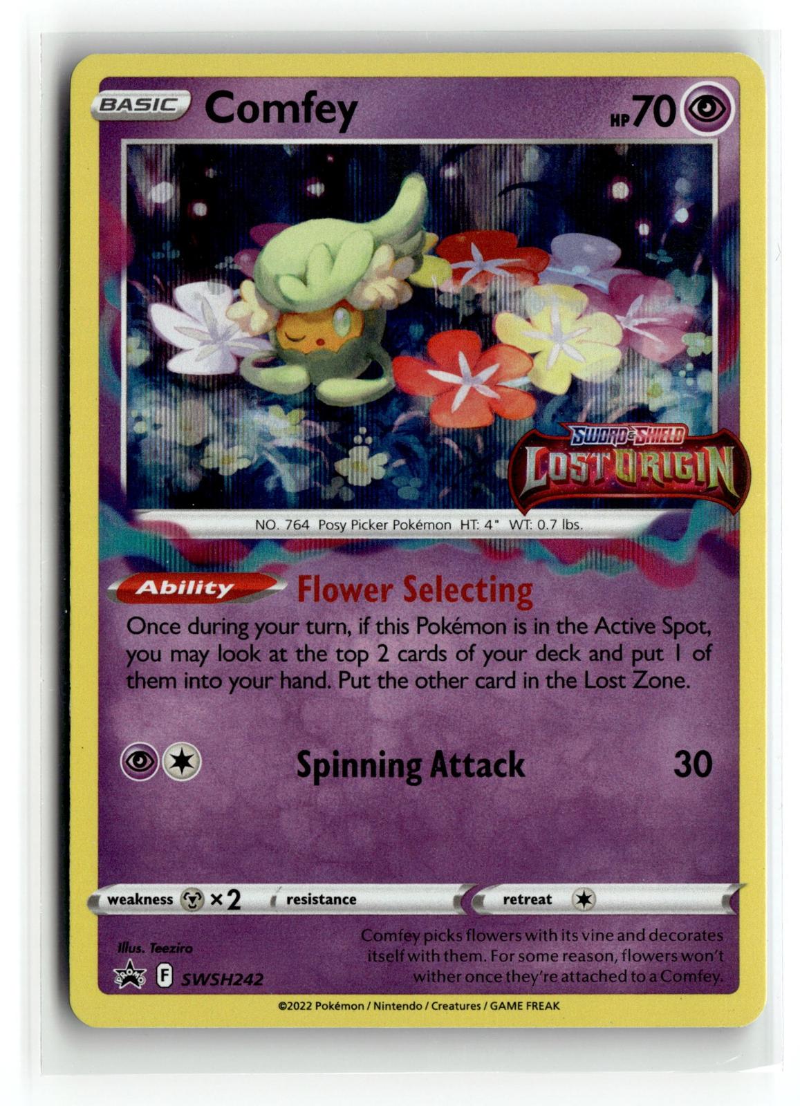 Pokemon tcg SWSH: Sword & Shield Promo Cards #SWSH242 Comfey